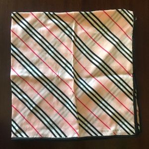 Burberry silk striped pink neck scarf